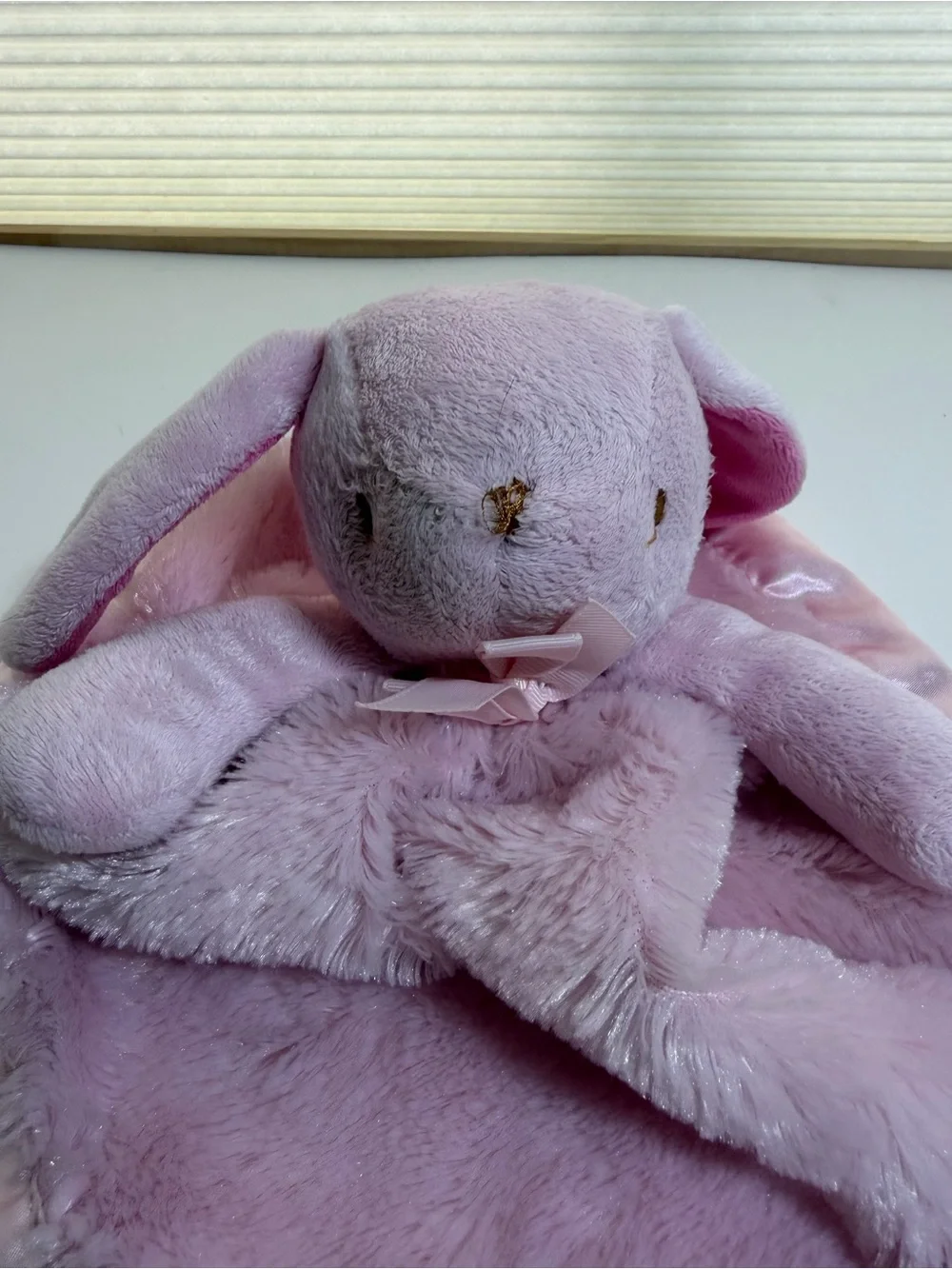 Blankets & Beyond Plush Pink Bunny Lovey Security Blanket Soft Comfort for Kids